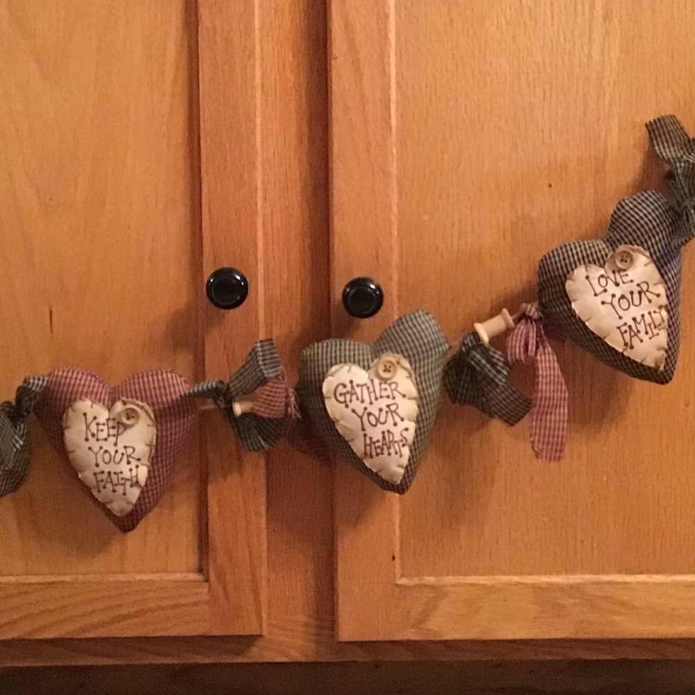 Heart garland with thread spoils!